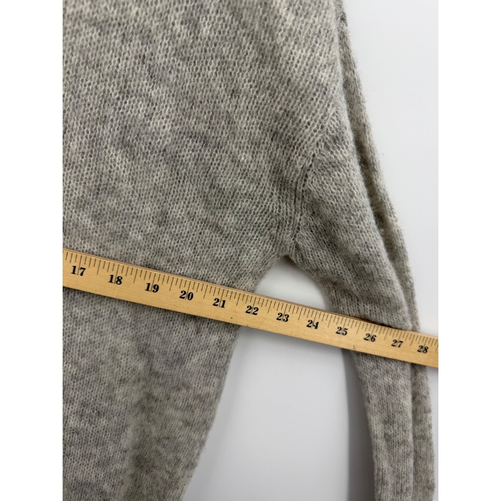 Free People Deep V Alpaca Wool Sweater Women XS Grey OB649873 Knit Pullover - Picture 5 of 7